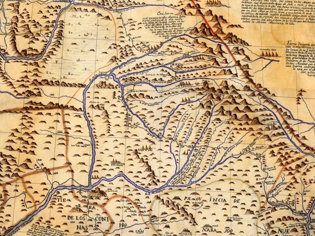 Pacheco's map from the Dominguez and Escalante Expedition in 1776.